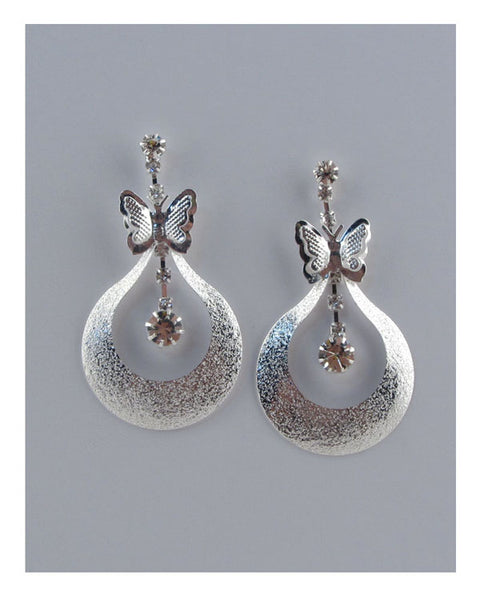 Butterfly drop earrings