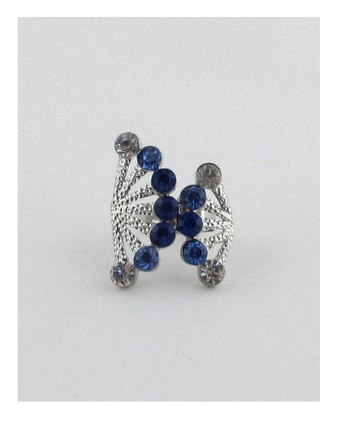 Adjustable rhinestone fan ring