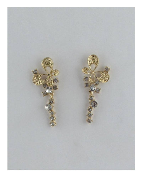 Butterfly linear stud drop earrings