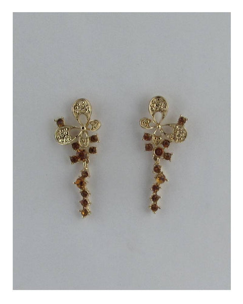 Butterfly linear stud drop earrings