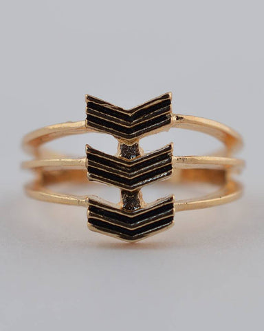 Chevron Stack Ring