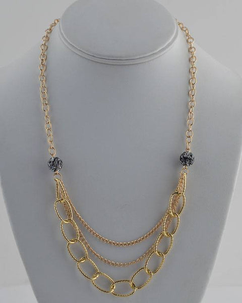 Layered link chain necklace