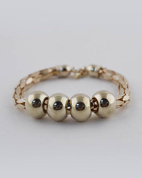 Golden Beaded Adjustable Bracelets