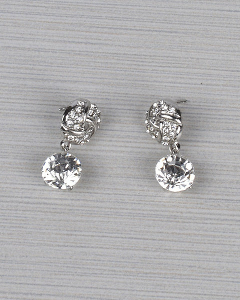 Pavé Crystal Drop Earrings