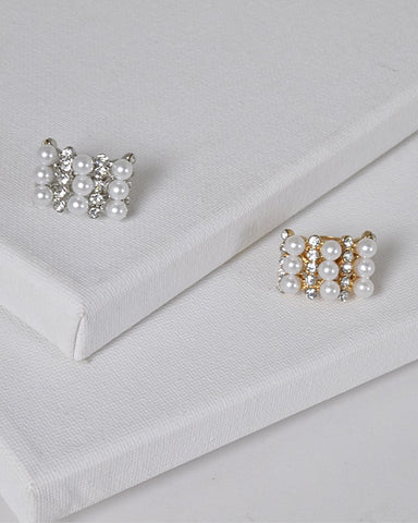 Faux Pearl and Stone Studded Adjustable Ring id.31462