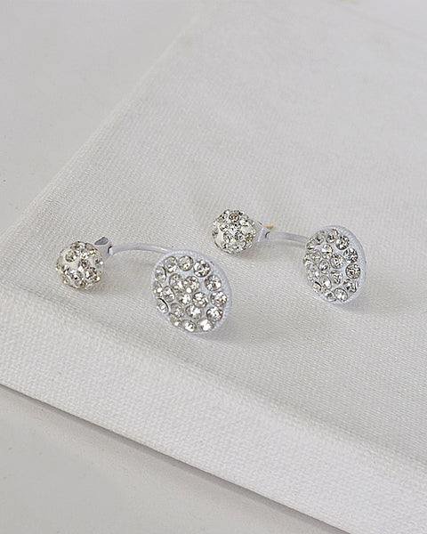 Circular Pattern Rhinestone Studded Drop Earrings id.31590
