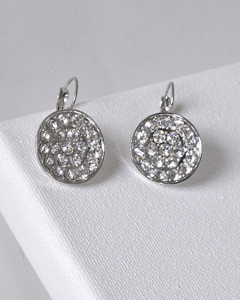 Crystal Studded Latch Back Earrings