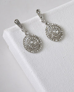 Circular Design Drop Earrings