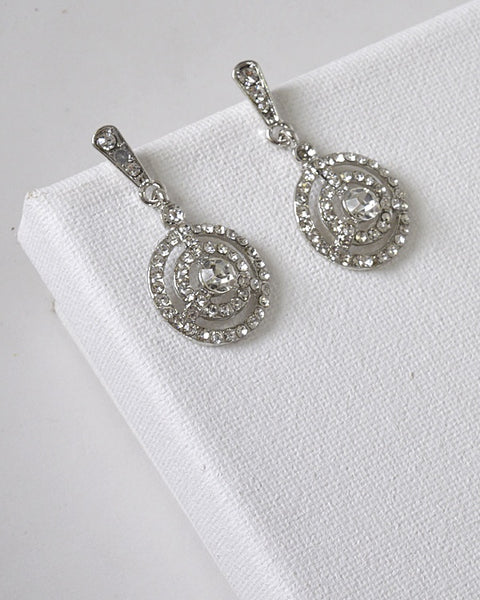 Circular Design Drop Earrings