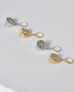 Crystal Studded Ring Design Earrings with Lever Back Closure
