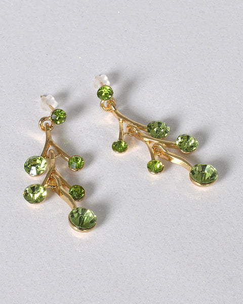 Crystal Studded Post Back Closure Danglers