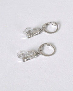 Crystal and Rhinestone Studded Drop Earrings