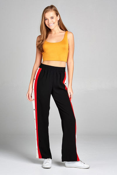 Ladies fashion sleeveless double scoop neck two ply crop rayon spandex top