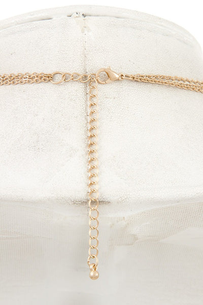 Ladies fashion multi cross dangle layered necklace