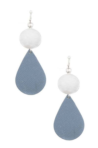 Ladies fashion disk link teardrop earring