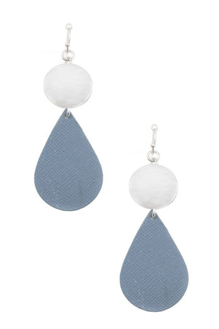 Ladies fashion disk link teardrop earring