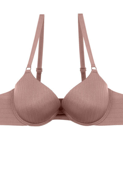 Ladies fashion plunge bra w/underwire