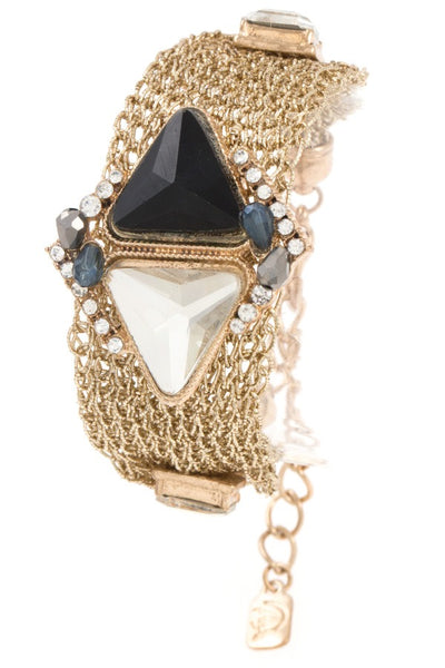 Multi chain gem accent bracelet