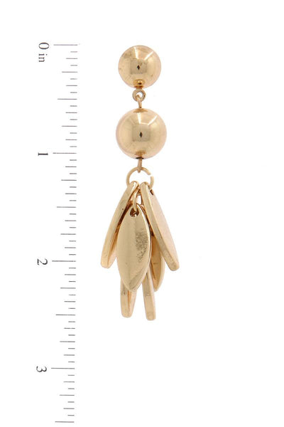 Metal ball dangle drop earring