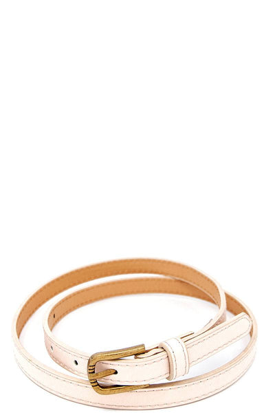 Skinny fancy color belt