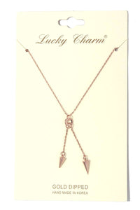 Cut out circle y shape necklace