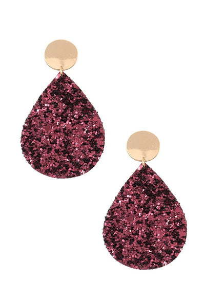 Sequin teardrop dangle earring