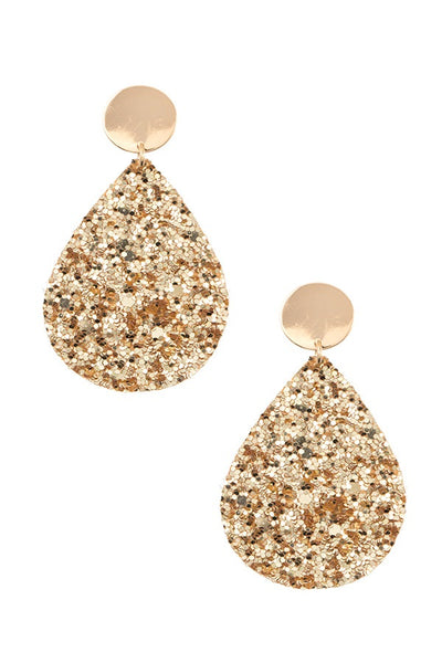 Sequin teardrop dangle earring