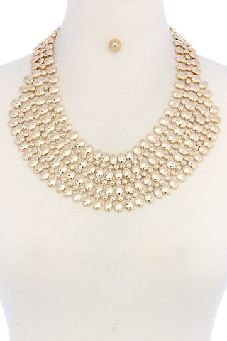 Multi fashion rich necklace and earring set