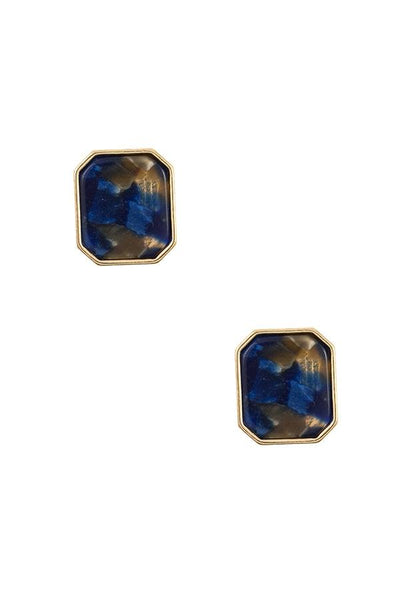 Acetate framed post earring