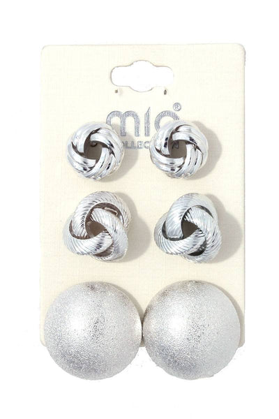 Metal earring set