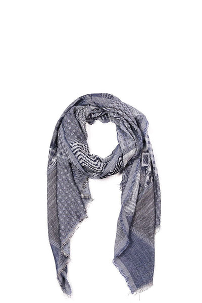 Mixed pattern mosaic scarf-