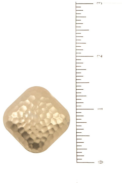 Textured square post earring