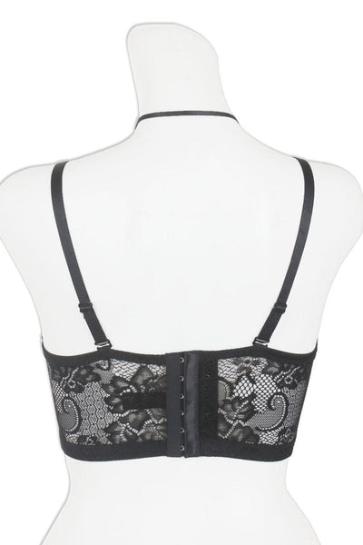 Multi-way strap long line lace bra w/underwire