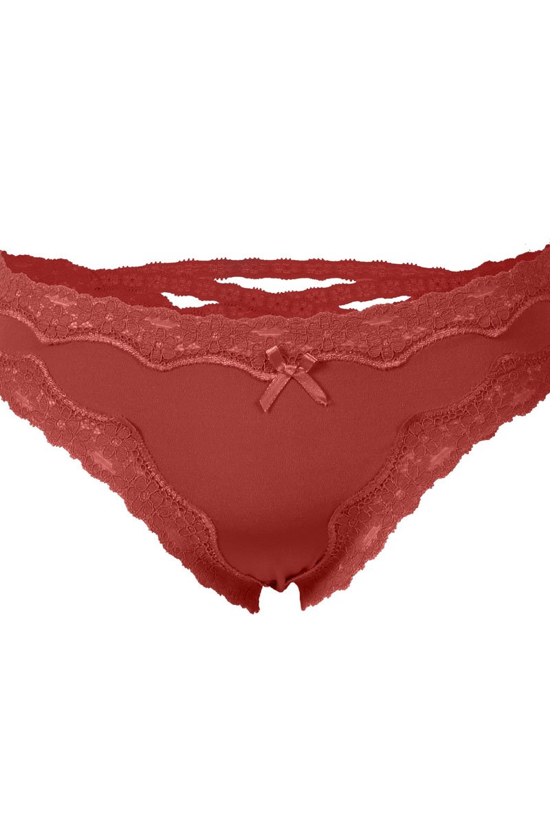 Sheer & super caged lace back bikini