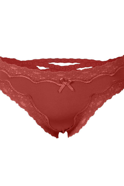 Sheer & super caged lace back bikini