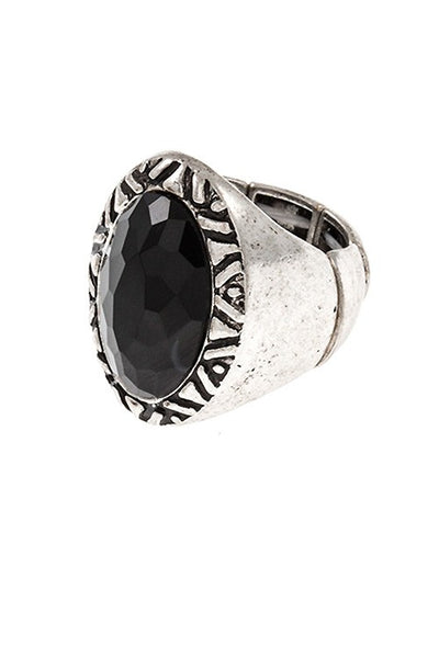 Tribal framed stretch ring