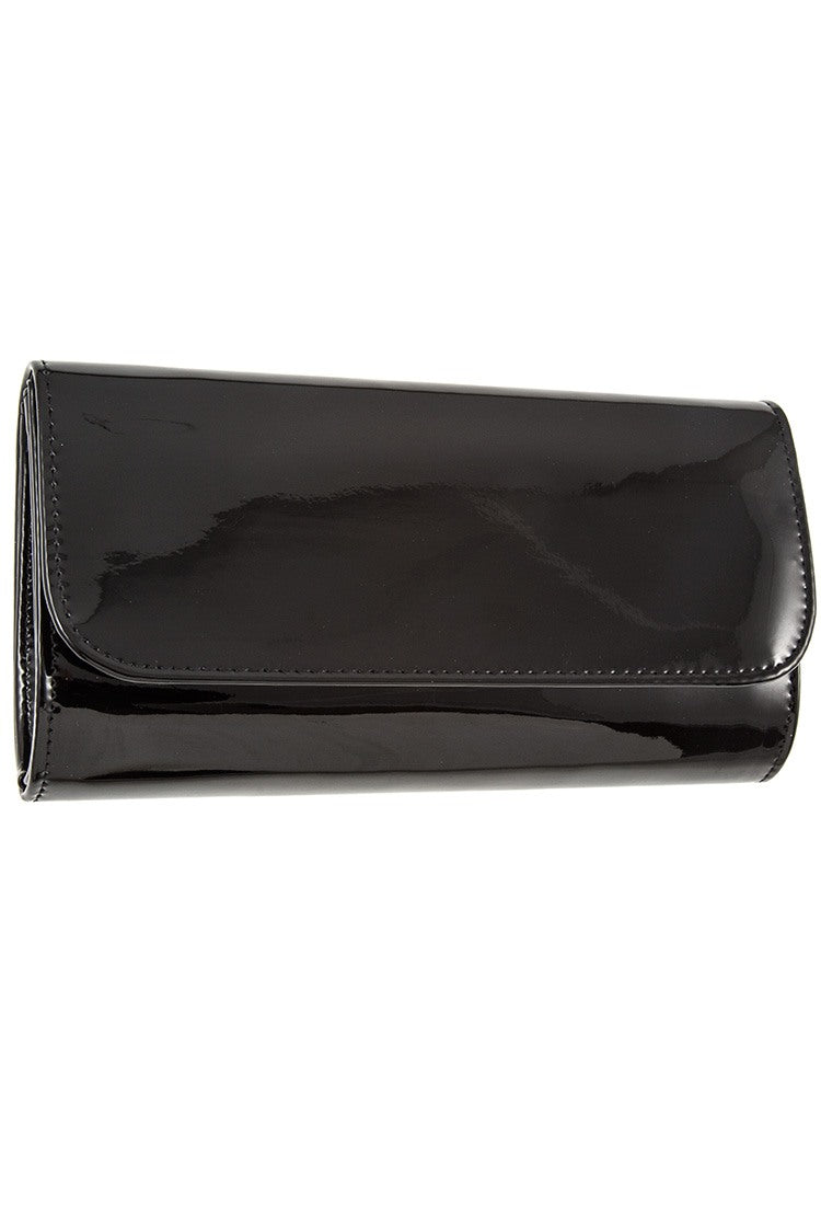 Patent detail clutch bag