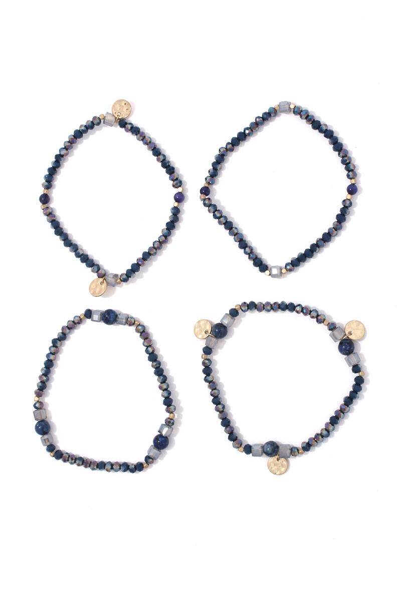 Beaded stretch bracelet set