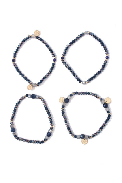 Beaded stretch bracelet set