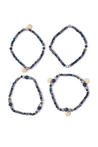 Beaded stretch bracelet set