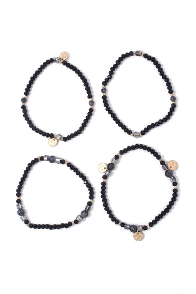 Beaded stretch bracelet set