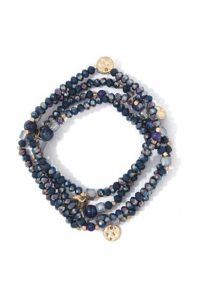 Beaded stretch bracelet set