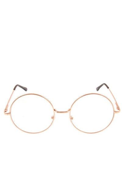 Round clear framed sunglasses