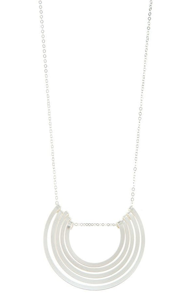 Semi circle multi pendant necklace set