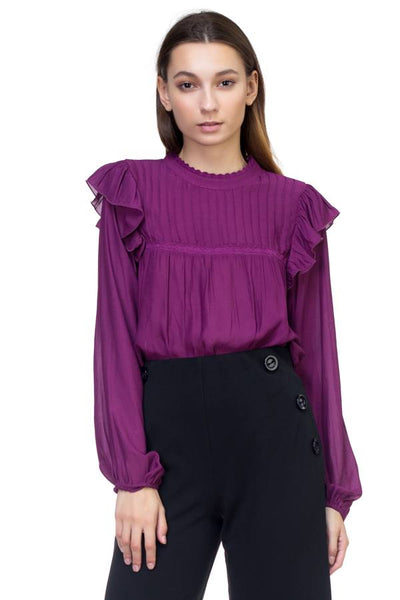 Long sleeve mock neck shirt