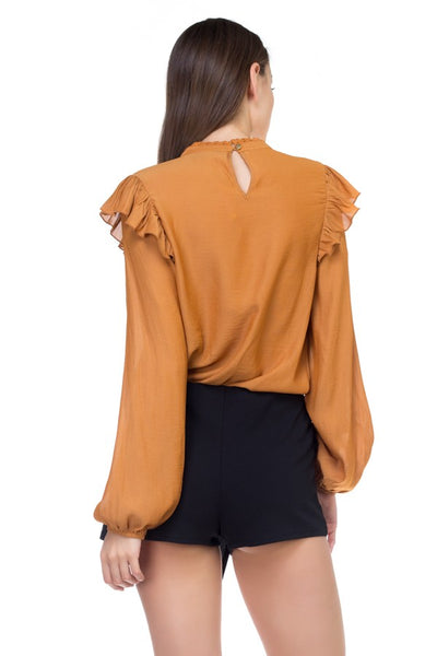Long sleeve mock neck shirt