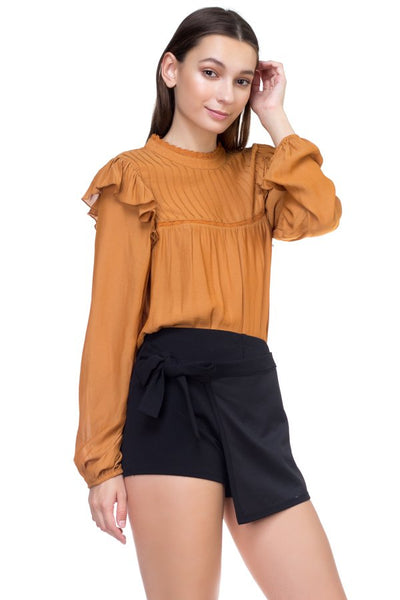 Long sleeve mock neck shirt