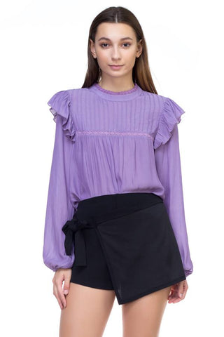 Long sleeve mock neck shirt