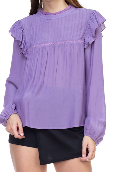 Long sleeve mock neck shirt