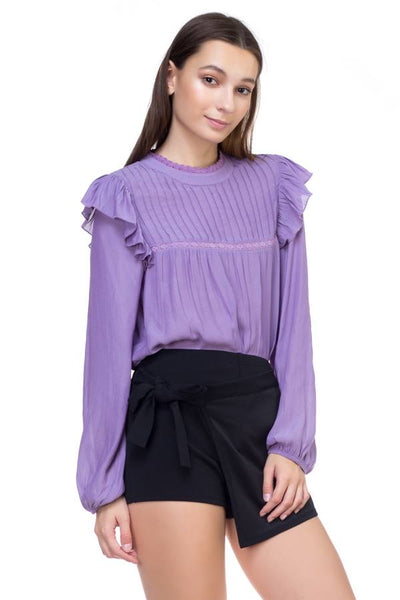 Long sleeve mock neck shirt